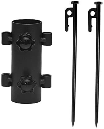 Happyyami Base per Ombrellone in Portacanna Multifunzione Portatile Supporto per Riparo Fornitura per Ombrellone Solida e Sicura Fissaggio Facile per Prato Balcone e Veranda