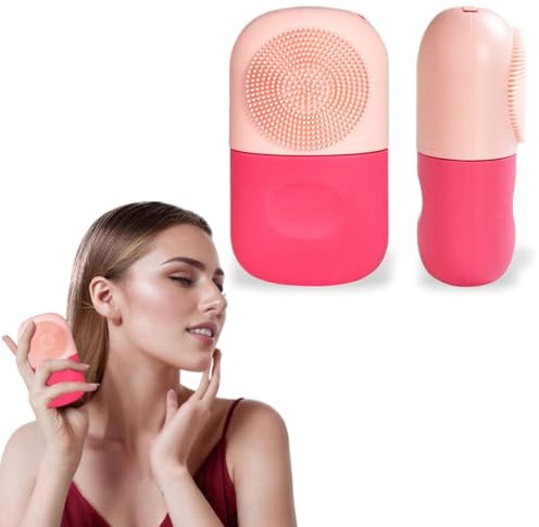KUMSODE Rullo di Ghiaccio Facciale, Ice Roller Viso,Rullo Ghiaccio Spazzola Pulizia Viso Massaggio Facciale Gua Sha, Skincare Accessori per Ridurre il Gonfiore e Restringere i Pori