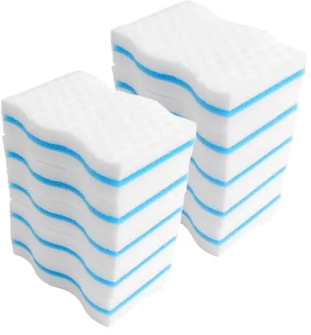 Confezione da 10 spugne magiche in gomma, spugne in melamina, extra spesse, per pulire segni di copertura, cucina, bagno, pavimento e parete