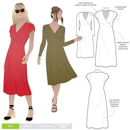 Stil båge sömnadsmönster – Suzie stickad klänning (tidigare Slip on Suzie klänning) – storlekar 10–22