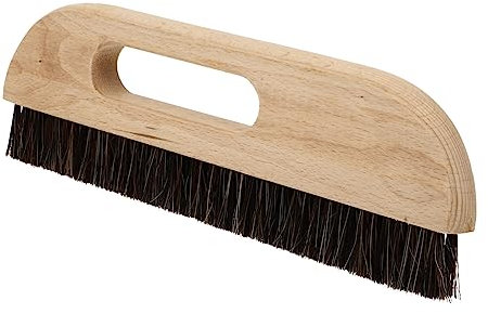 HOMSFOU Spazzola Per Carta Da Parati in Faggio Setole Ispessite, Manico in Legno Foro, Grande Pennello Lisciante Per Mobili e Pulizia, Uso Asciutto e Bagnato, Per Installazione Pareti