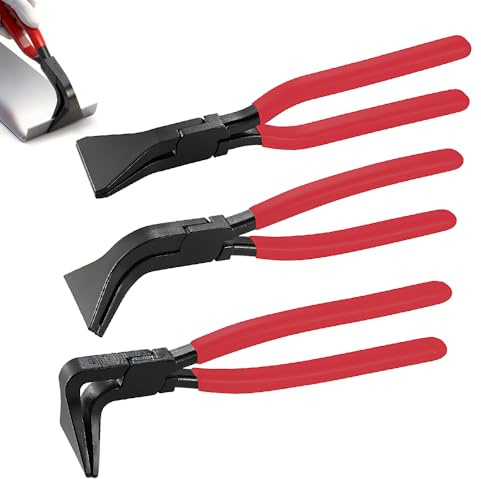 Wxeadu 3 Pezzi Pinze Piegate 0° 45° 90°, Pinza Piegatrice per Lamiera, Larghezza Ganascia 22 mm, Pinza Piegatrice con Manico Antiscivolo, Piega Lamiera Manuale per Piegare e Lisciare le Lamiera
