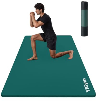 YiGym Yoga Mat Thick 15/10mm 190×90cm NBR Exercise mat for Yoga Pilates Gym | Soft and Comfortable NBR Material, Large Gym Mat for Home Outdoor Fitness, Yoga Mat with Carry Bay Easy to Carry