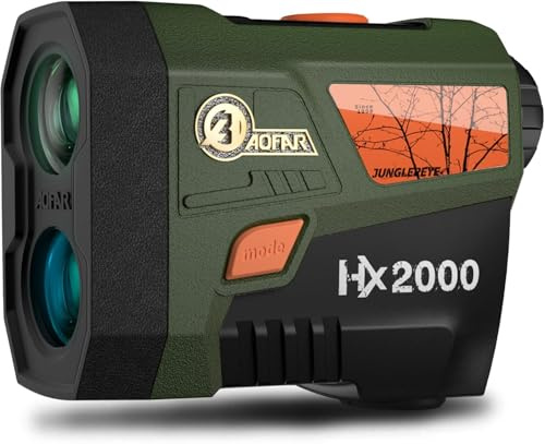 AOFAR HX2000 Télémètre Laser Chasse 2000Yds, OLED, Mesure d’Angle | Écran OLED bicolore, transmission lumineuse de 95 %, distance horizontale, modes scan et vitesse, étanchéité IPX4.