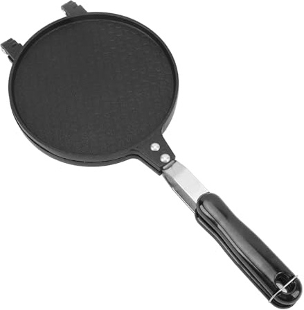 Stylebest Äggrulle presspanna non-stick aluminium tortillapress för enkel matlagning 6,8 tum idealisk för tortillor och pannkakor (rutnätsstil)