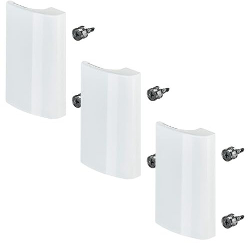 SOTECH 3 Stück Balkontürgriffe SEJA Aluminium / 82 x 52 x 20 mm/weiß Terrassentürgriff
