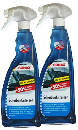 Preisjubel 2 x SONAX ScheibenEnteiser 750ml Citrusduft, Defroster, Sprüh-Enteiser