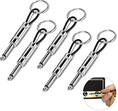 Lot de 5 Porte-Clés mural Métal Guitare Keychain Porte-Clés Mural pour Guitare Marshall Jack Rack