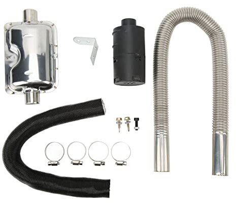 Qiilu Air Heater Zubehör 251864810100 Auto Parkplatz Auspuff Schalldämpfer Schalldämpfer Set Ersatz für Eberwebasto Airtronic D2 D4