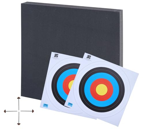 Franks-Castle Zielscheibe 80x80 bis 50lbs Zielscheibenset mit 2 Auflagen und 4 Scheibennägeln