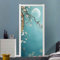 Adesivi per Porte Interne Tema Giapponese Adesivo Porta Autoadesiva Fiori di Ciliegio Giapponesi Carta Adesiva per Mobili e Porte 3D Pellicola Adesiva Poster Sticker 77x200 cm A/N2922