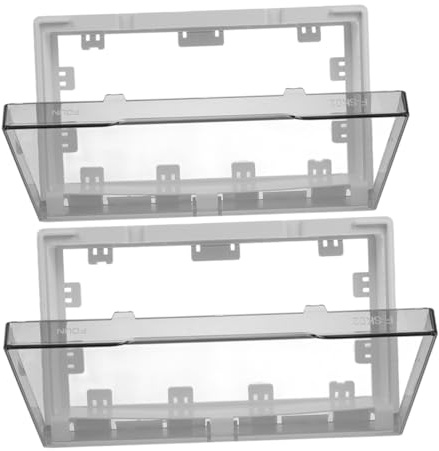 Abaodam 2pezzi Coperture Per Prese Adesive Ultrasottili e Impermeabili Scatole Protettive Per Prese Senza Danni Alle Pareti Per Ambienti Umidi