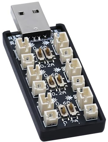 Tosiicop 3.7V/4.2V Lipo Battery Charger - 1S Lipo 6 Channel LiHV JST Charger with USB and Micro JST 1.25 JST-PH 2.0mm Plug for Tiny Whoop Blade Inductrix FPV E013 E010 JJRC H67 H36