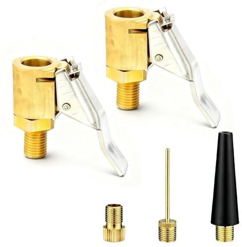 Ztolbriy Juego de 12 Adaptadores de Válvula Multifuncional, Kit de Adaptadores Multifunción para Bombas de Aire con Conexión Rápida, Compatible con Válvula Francesa, Aguja de Bola, Neumáticos de Coche