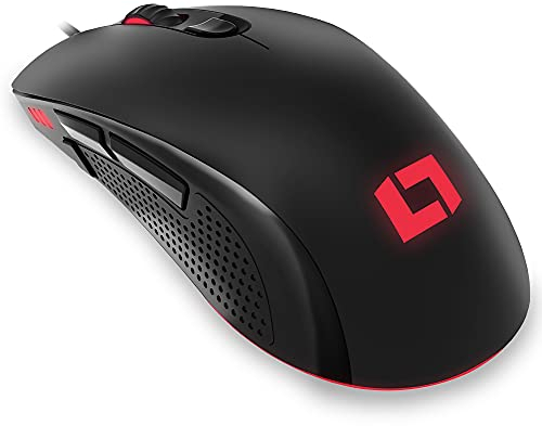Lioncast ® LM60 Gaming Maus mit Kabel [PROGRAMMIERBARE Tasten] für PC - Beste MMO mit RGB Beleuchtung - USB Schwarz - PC Computer Maus mit Kabel