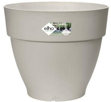 elho Vibia Campana Rund 47 - Blumentopf für Außen - Ø 47.0 x H 40.4 cm - Weiß/Seidenweiß