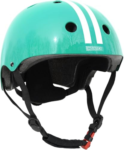 Kids Bike Helmet Age 3-5/5-8 Years Old,Skateboard/Bicycle/Skating Helmets for Boys and Girls/Shiny Aqua Green,Medium Size for Big Kids/Junior