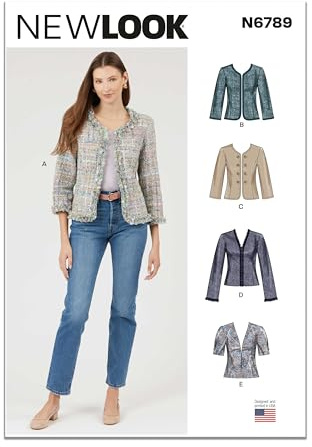 New Look Schnittmuster UN6789A Damenjacken A (36-38-40-42-44-46-46)