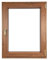 ALUCON Fenster 600x1000 mm – Kunststofffenster 60x100 cm – Flügelfenster Innen Goldene Eiche/Außen Goldene Eiche – DIN Rechts