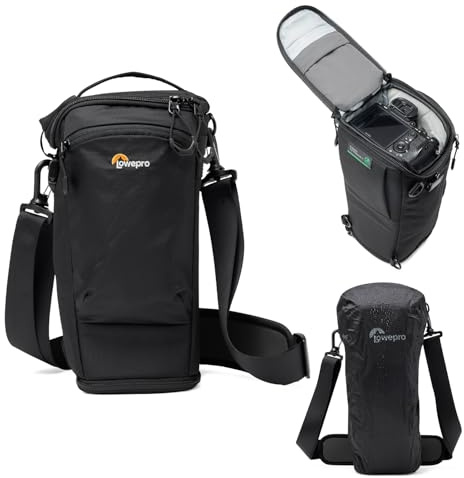 Lowepro ProTactic TLZ 75 Slim AW III Toploader Camera Bag, Camera Case for DSLR, Mirrorless, Vol. 4.5L, Dim: 37x10.5x14cm for Cameras w/Lens Attached, Modular Shoulder Bag, for Photographer/Video
