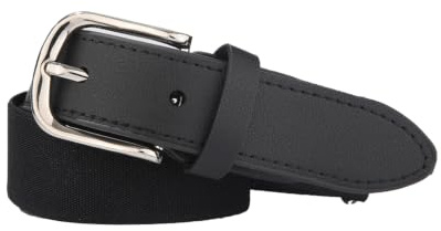 Secroma Ceinture Élastique pour Garçons - Ceinture Enfant Ajustable avec Boucle Ardillon en Métal Argenté pour Adolescents 6-16 ans