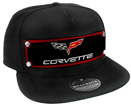 Buckle-Down Snapback Hat-C6 Corvette Logo Red/Black/Gray/White Sombrero, Multicolor, Talla única para Hombre