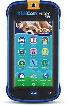 VTech - KidiCom Max 3.0 Bleu, Portable Enfant sans Forfait Sécurisé - 3/8 Ans – Version FR 546505