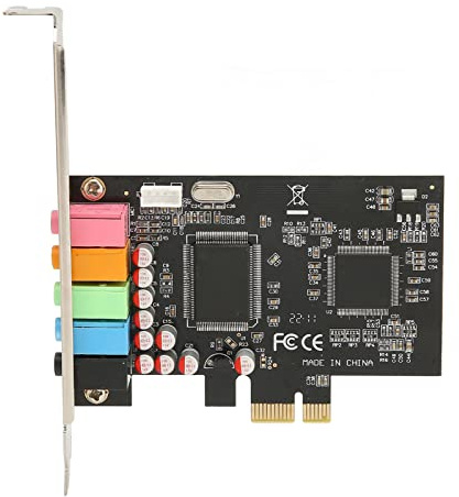 PCIE 5.1 ​​ljudkort, flerkanaligt ljudchip stöder 6-kanals surroundljud, 24-bitars 48KHz PC-internt ljudkort, med PCI Express-port Lämplig för hemmabio stora 3D-spel lyssna på musik