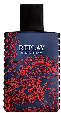 Replay - Signature Red Dragon For Man Eau De Toilette - Herrparfym tillägnad en djärv och mystisk personlighet, träig lukt doft - kryddig. 100 ml flaska