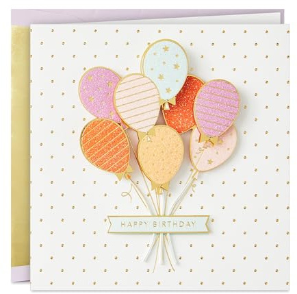Hallmark Signature Birthday Card for Her (Colorful Balloons)