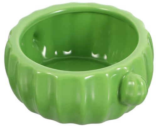 Angoily Gamelle en Céramique Forme Cactus Antidérapante, Bol Large pour Hamster Et Chinchilla, Résistante à L’Eau, Adaptée Cage Petits Animaux, Accessoires Nourrissage Rongeurs