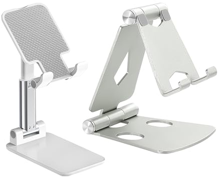 TYGFRT 2-Piece Folding Bracket, Portable Bracket, Aluminum Alloy Bracket, Table Bracket, Mobile Phone Bracket, Tablet Computer Bracket