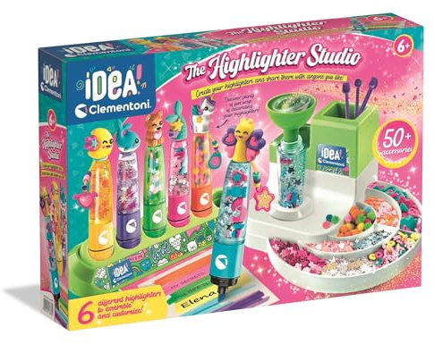 Clementoni - Highlighter Lab, Laboratorio de Subrayadores, Juguete Para Niñas y Para Niños, Fabricado en Italia, Multicolor - 18860