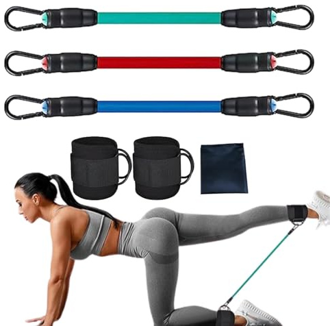 Bandas de ejercicio de tobillo, bandas de entrenamiento de tobillo, bandas de resistencia para entrenamiento de glúteos de piernas, bandas de resistencia para entrenamiento de gimnasio, bandas de