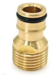 JZK Conector manguera latón con rosca externa 1/2 pulgadas, enchufe manguera para acoplamiento jardín, adaptador conector rápido para sistema Gardena