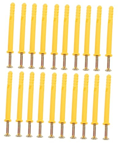 CIYODO 20 Pièces Kit de Chevilles et Vis pour Cloisons Sèches Chevilles Plastique et Vis Auto Perceuses Acier Inoxydable pour Fixation Murale Durable et