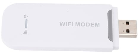BONKZEBU Hotspot Portatile Modem WiFi USB 4G LTE Compatto Rete Veloce e Stabile, Adatto per 8 Dispositivi, Materiale ABS (Bianca)