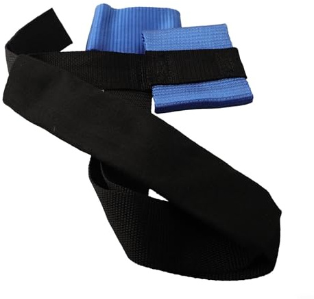 Gdfnmogo Sangle d'arrimage pour guidon de moto - Barre de transport en nylon pour fixer la moto sur remorque ou van - 100 cm x 4,5 cm - Bleu