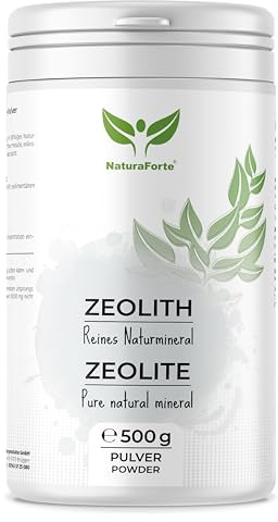 NaturaForte Zéolite en poudre 500g - Clinoptilolite 92%, Terre extra fine, Qualité Premium, sans additifs, Roche volcanique pure et naturelle, pour animaux