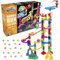 Marble Genius Glow Marble Run Starter Set - 115 Complete Pieces + Free Instruction App & Full Color Instruction Manual