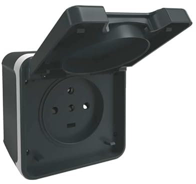 Prise 3P+N+T Oxxo - 1 poste - 20A - Gris