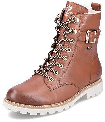 Remonte Femme Bottines D8475, Dame Bottes de Motard,Semelle intérieure Amovible,Hydrofuge,remonteTEX,Botte de Motard,Bottes,Braun,41 EU / 7.5 UK