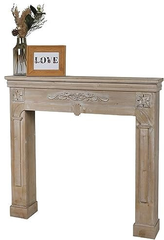 Contour de cheminée Bois Cottage Bois Naturel céruse