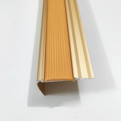 HCZION Profilé D’Angle en Caoutchouc, Protecteur De Bord D’escalier en Forme De L, Profil De Rampe D’escalier, Profil De Bord De Marche, Fixation par Bande/Vis, Facile À Installer