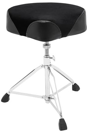 Tyvotrend Trommelhocker mit Gepolstertem, Zusammenklappbar und tragbar Schlagzeughocker, Höhenverstellbar Drumhocker mit Gepolsterter, Schlagzeughocker mit rutschfeste Füße