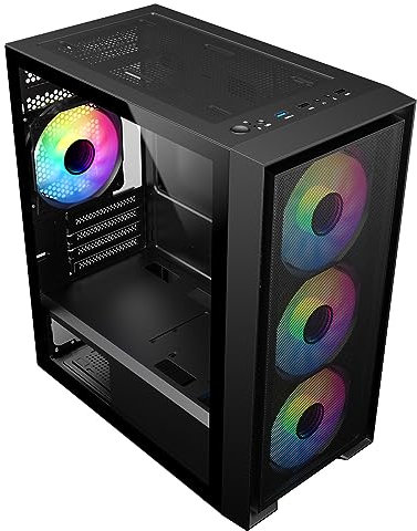 MW Gaming PC Air 5 • Ryzen 5 5500 • RTX 3050 6GB DDR6 • 16GB 3200MHz DDR4 • 1TB NVME SSD • 500W PSU Bronze Rated • Black Mesh RGB Gaming PC • WiFi • Windows 11