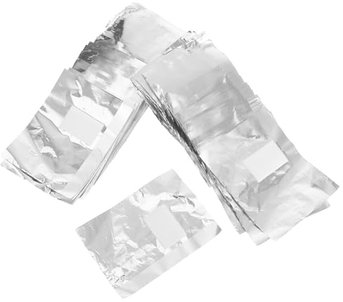 Beatifufu Aluminium Dissolvant Ongles Gel UV avec Tampons Coton Intégrés Feuilles Papillotes Manucure Protectrices Sans Irritation pour Retrait Soins Ongles Professionnels