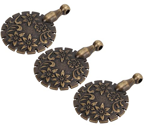 Xiuganpo Yarn Cutter Pendant, 3Pcs Metal Floral Design Safety Thread Cutter, Sewing Knitting Tool with Portable Operation for Craft Tailoring Embroidery