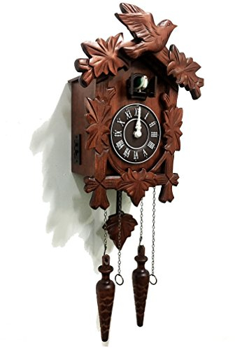 Rylai Vintage Wall Clock Handcrafted Wood Cuckoo Clock-N.DIM. 13x9.5 in