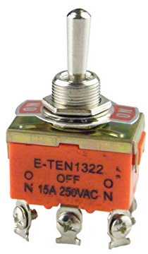 CHANCS Commutateurs Lumières Moteurs Bouton Culbuteur 15A 250V AC Interrupteur à Bascule Allumé